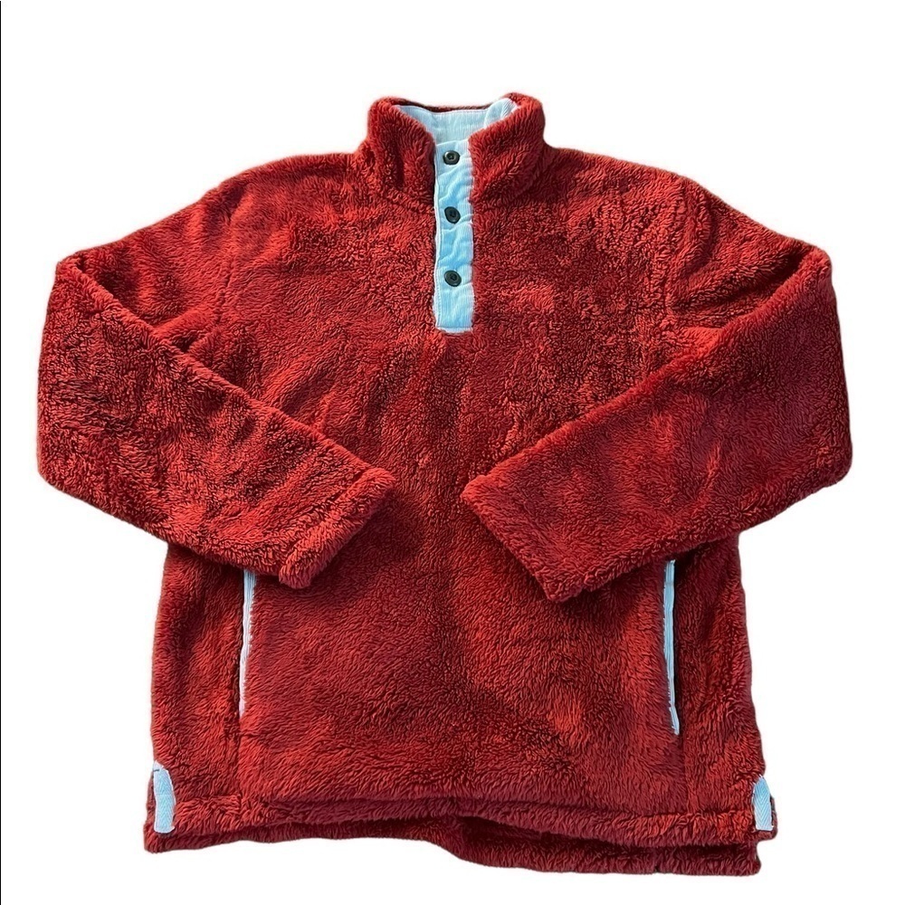 MINI BODEN BOYS PULLOVER RED FLEECE ￼SIZE 11-12Y NWOT